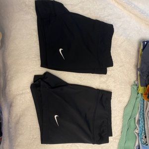 Two pairs of black Nike spandex!